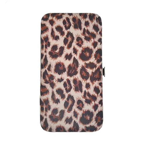 leopard manicure set case